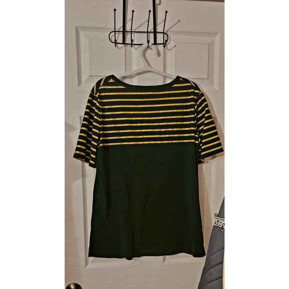 Harry Potter Hogwarts Crest Striped Round Neck Short Sleeve Tee in Black- 2XL - Picture 2 of 8